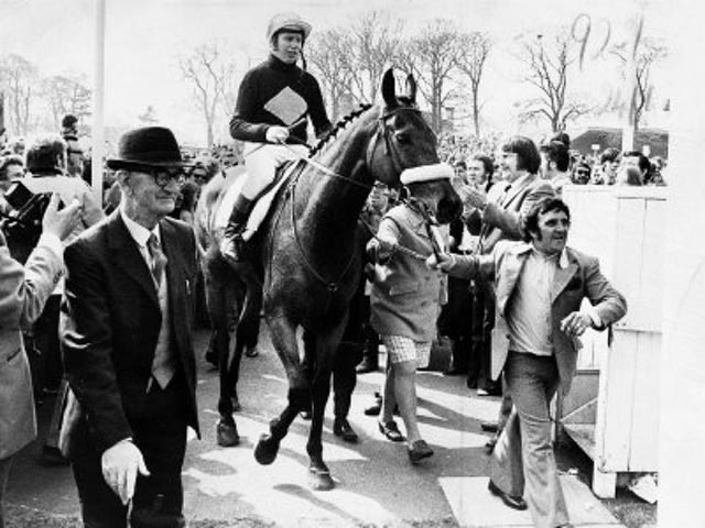 Jockey Brian Fletcher here riding Red Rum at the Grand National